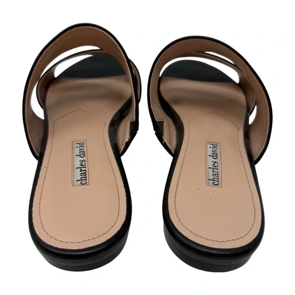 Charles David Siamese Banded Slide Sandals Black Women’s size 10 - Picture 12 of 15